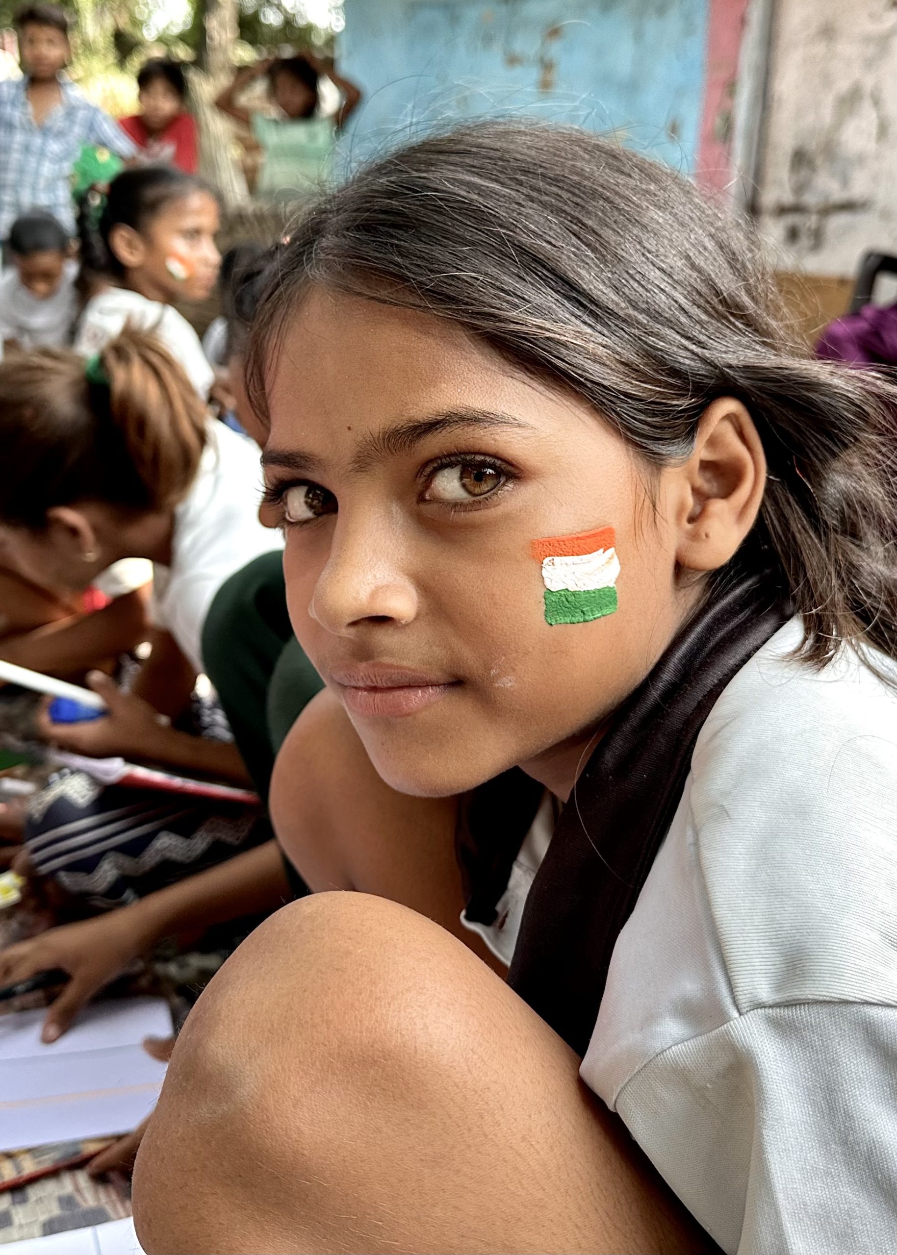 Child with indian flag at NGO